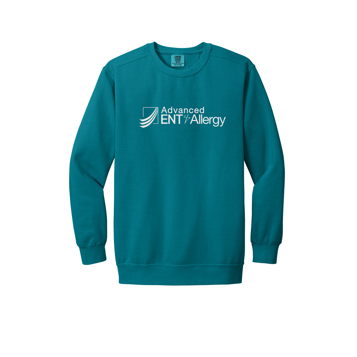 advancedentandallergy-premium-clinic-comfort-crewneck-dtf-front-1566-topazblue-flat-front