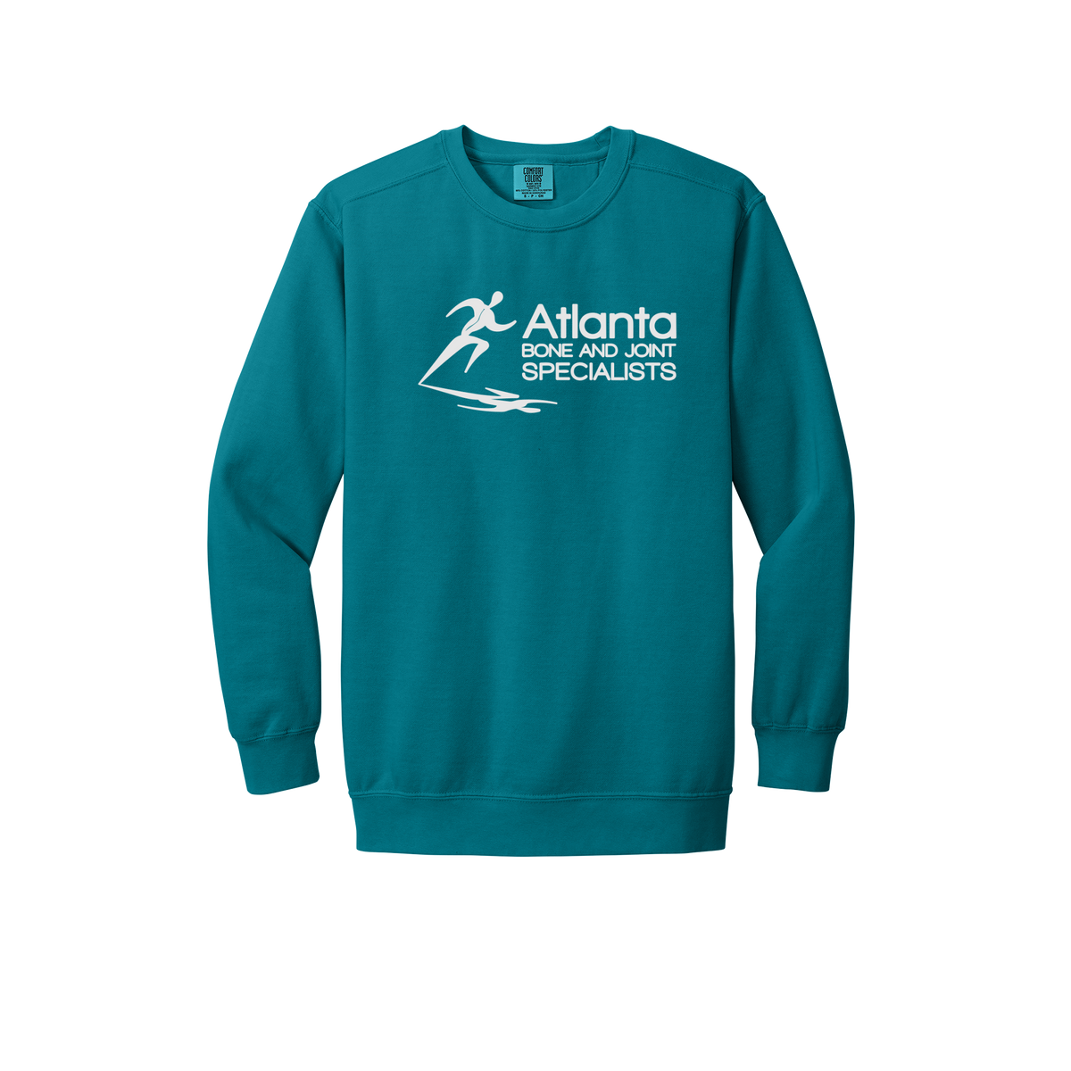 atlantaboneandjoint-premium-clinic-comfort-crewneck-dtf-front-1566-topazblue-flat-front