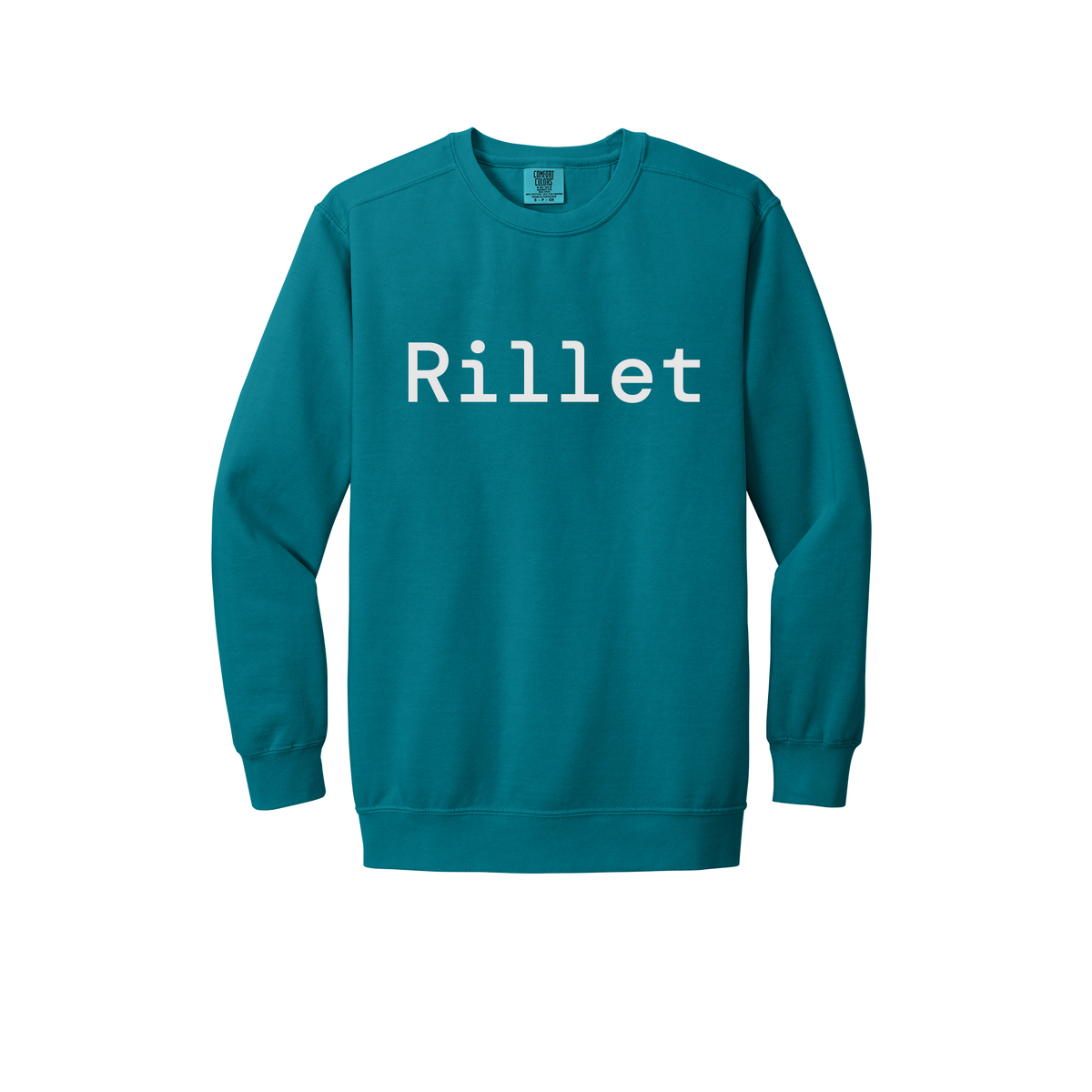rillet-premium-comfort-crewneck-dtf-front-1566-topazblue-flat-front