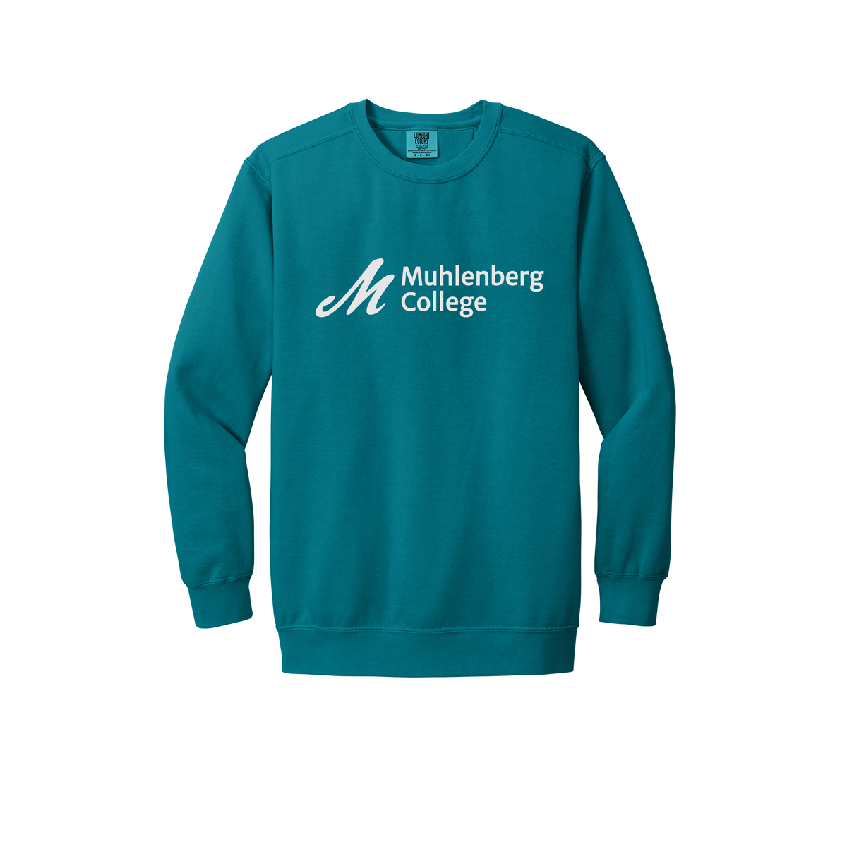 muhlenberg-premium-comfort-crewneck-dtf-front-1566-topazblue-flat-front