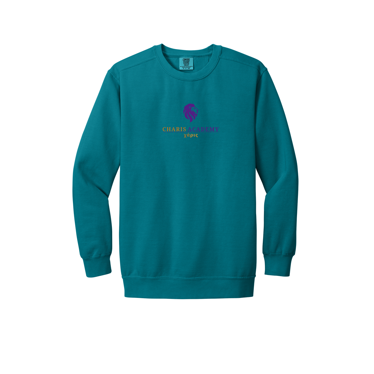 cahazleton-premium-comfort-crewneck-dtf-front-1566-topazblue-flat-front