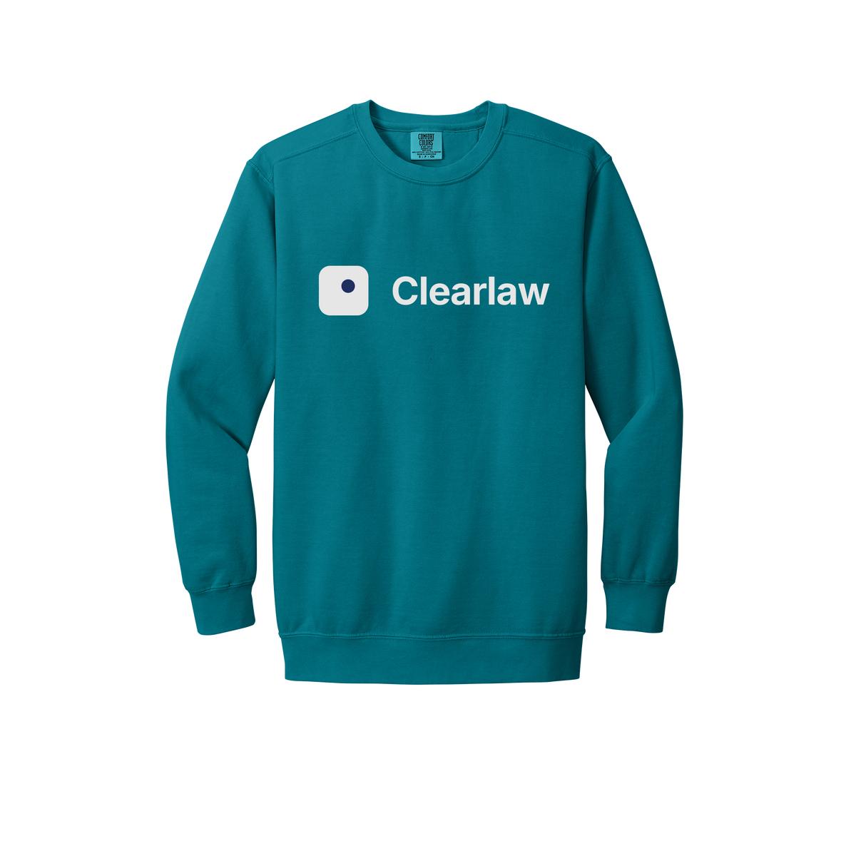 clearlaw-premium-comfort-crewneck-dtf-front-1566-topazblue-flat-front