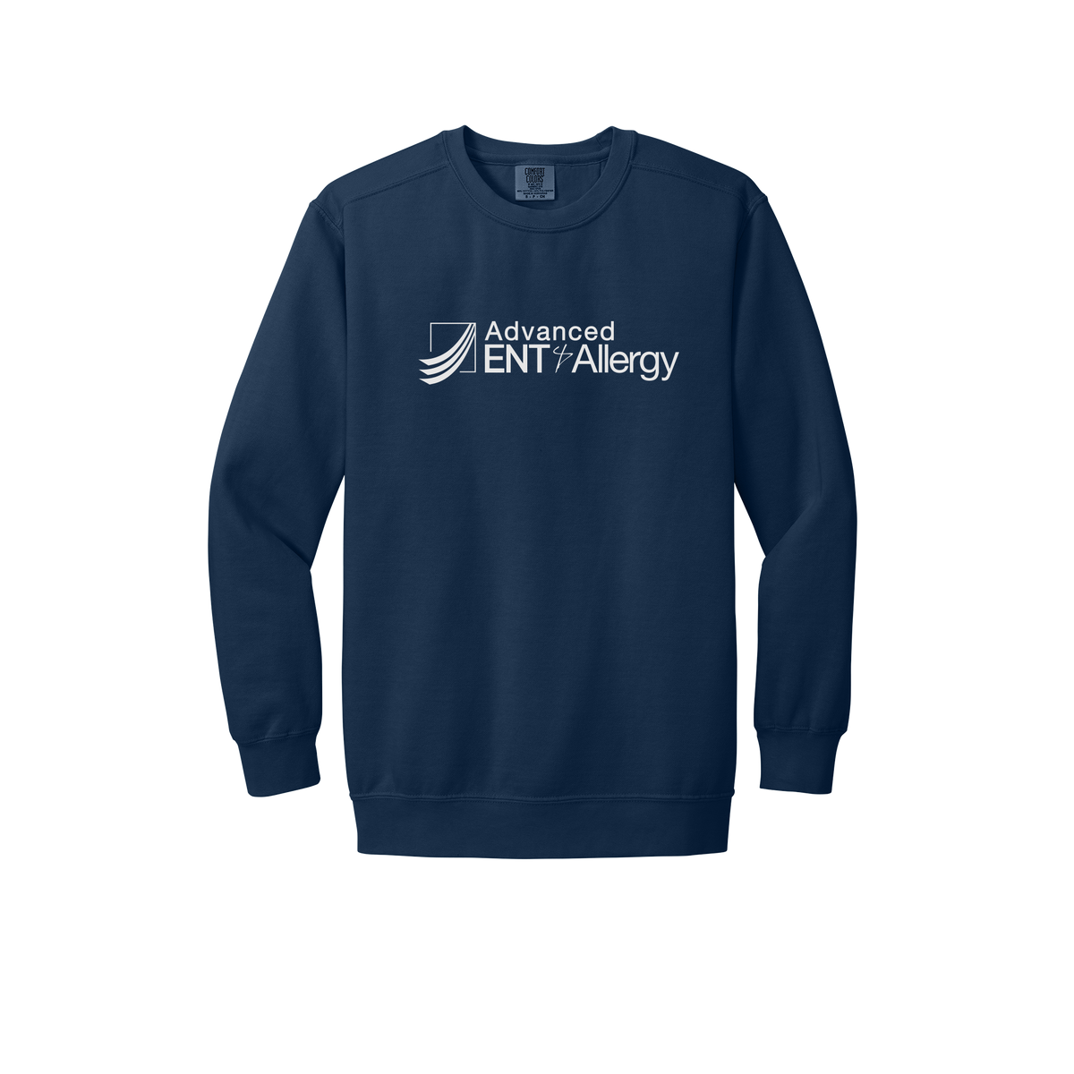 advancedentandallergy-premium-clinic-comfort-crewneck-dtf-front-1566-truenavy-flat-front