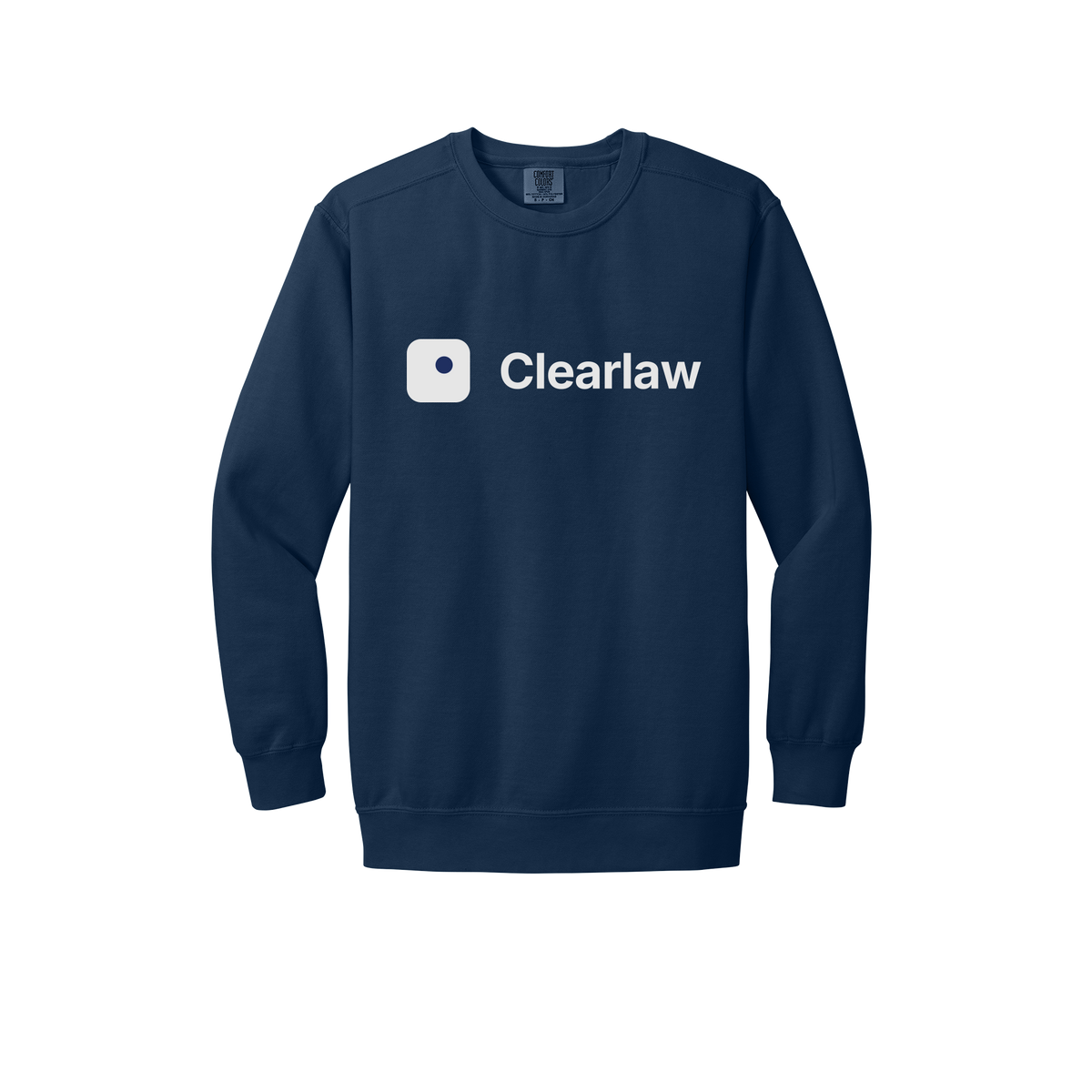 clearlaw-premium-comfort-crewneck-dtf-front-1566-truenavy-flat-front