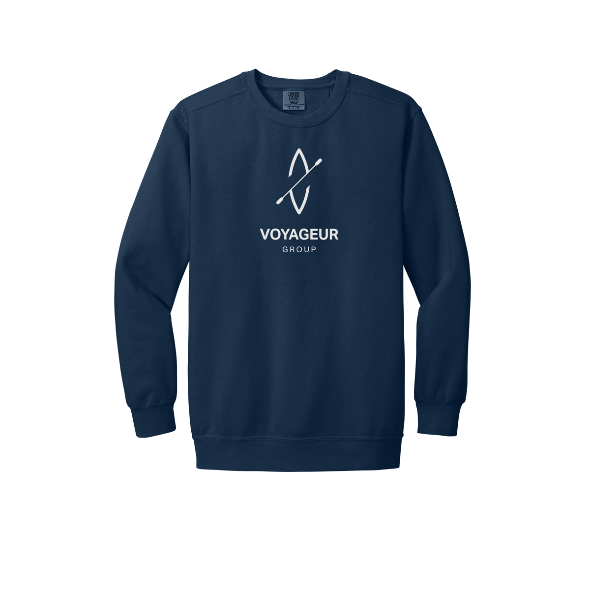 voyageurgroup-premium-comfort-crewneck-dtf-front-1566-truenavy-flat-front