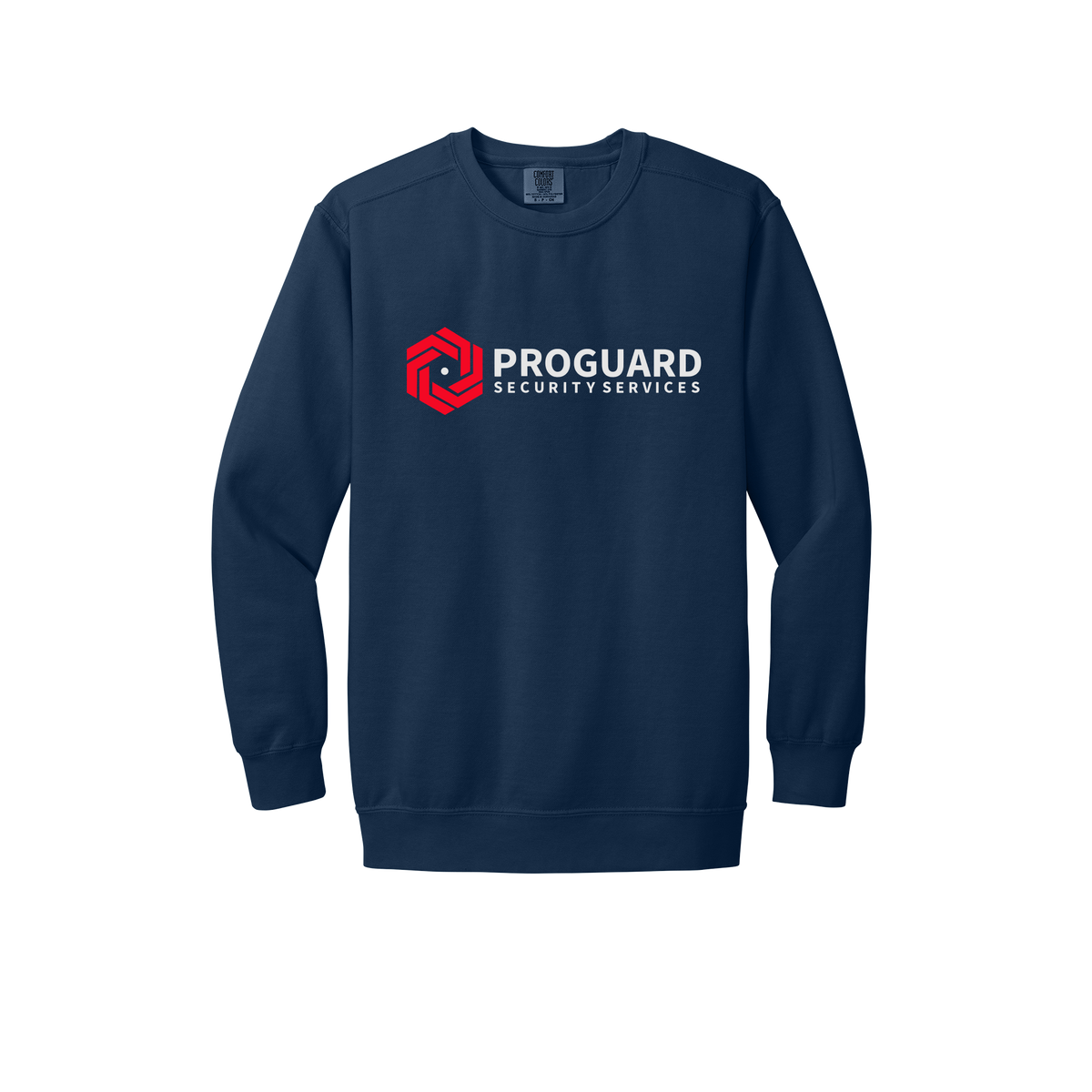proguardsecurityservices-premium-comfort-crewneck-dtf-front-1566-truenavy-flat-front