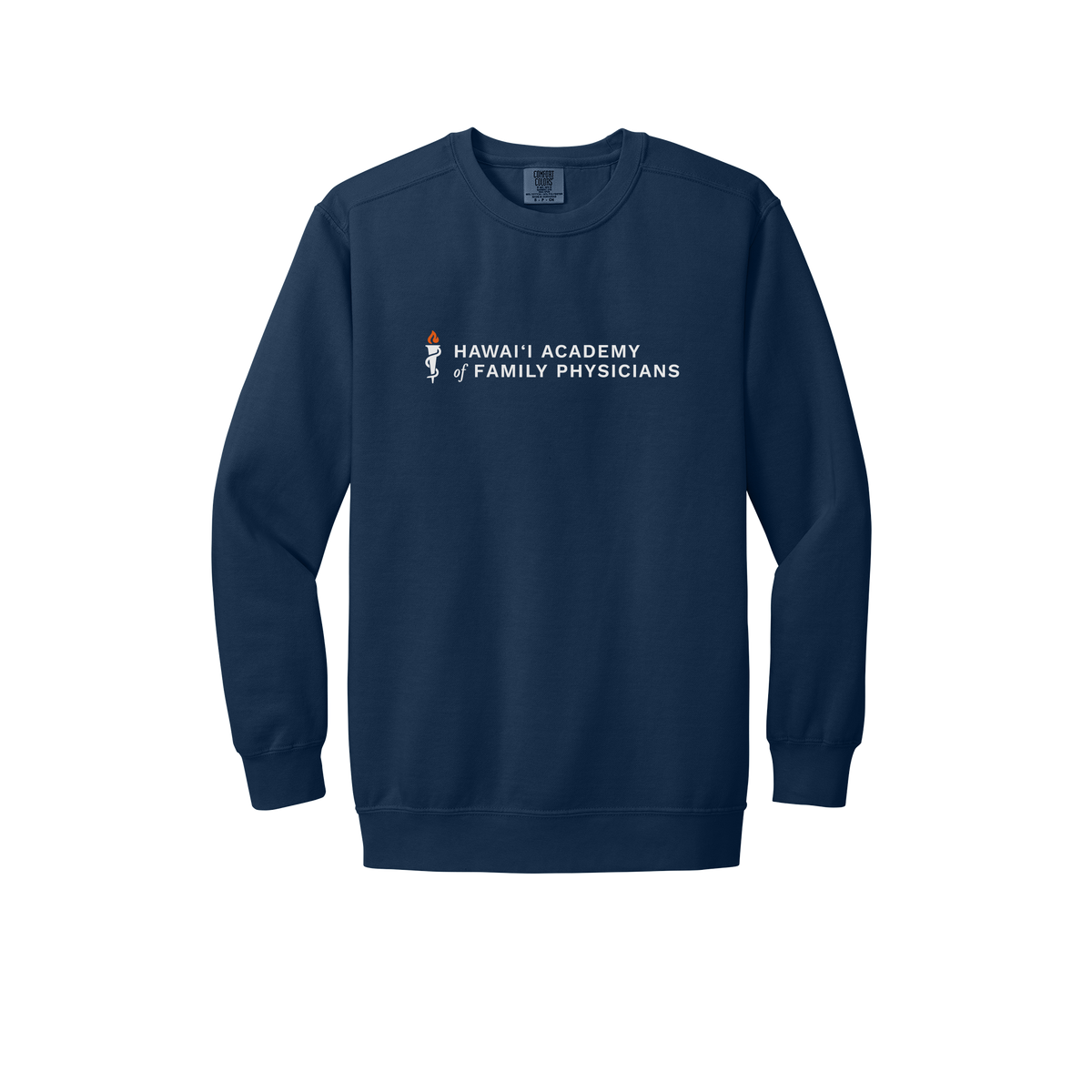 hafp-premium-clinic-comfort-crewneck-dtf-front-1566-truenavy-flat-front