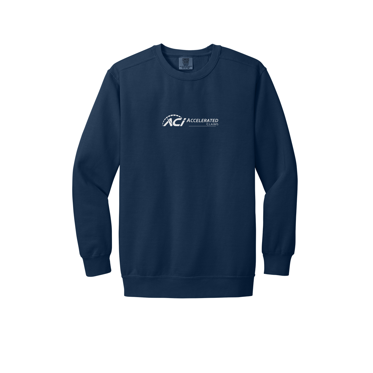 accelclaims-premium-comfort-crewneck-dtf-front-1566-truenavy-flat-front
