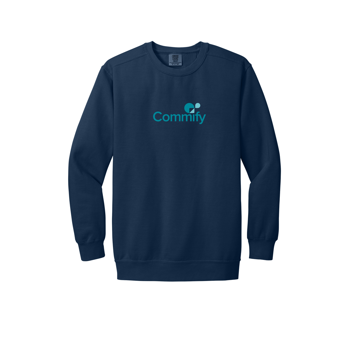 commify-premium-comfort-crewneck-dtf-front-1566-truenavy-flat-front