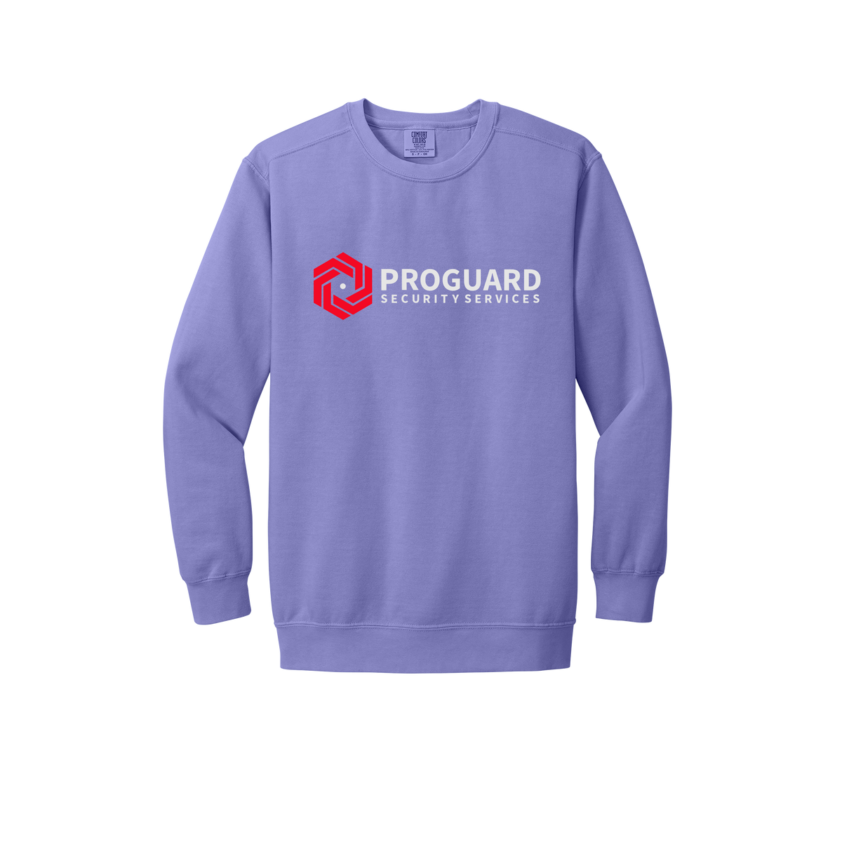 proguardsecurityservices-premium-comfort-crewneck-dtf-front-1566-violet-flat-front