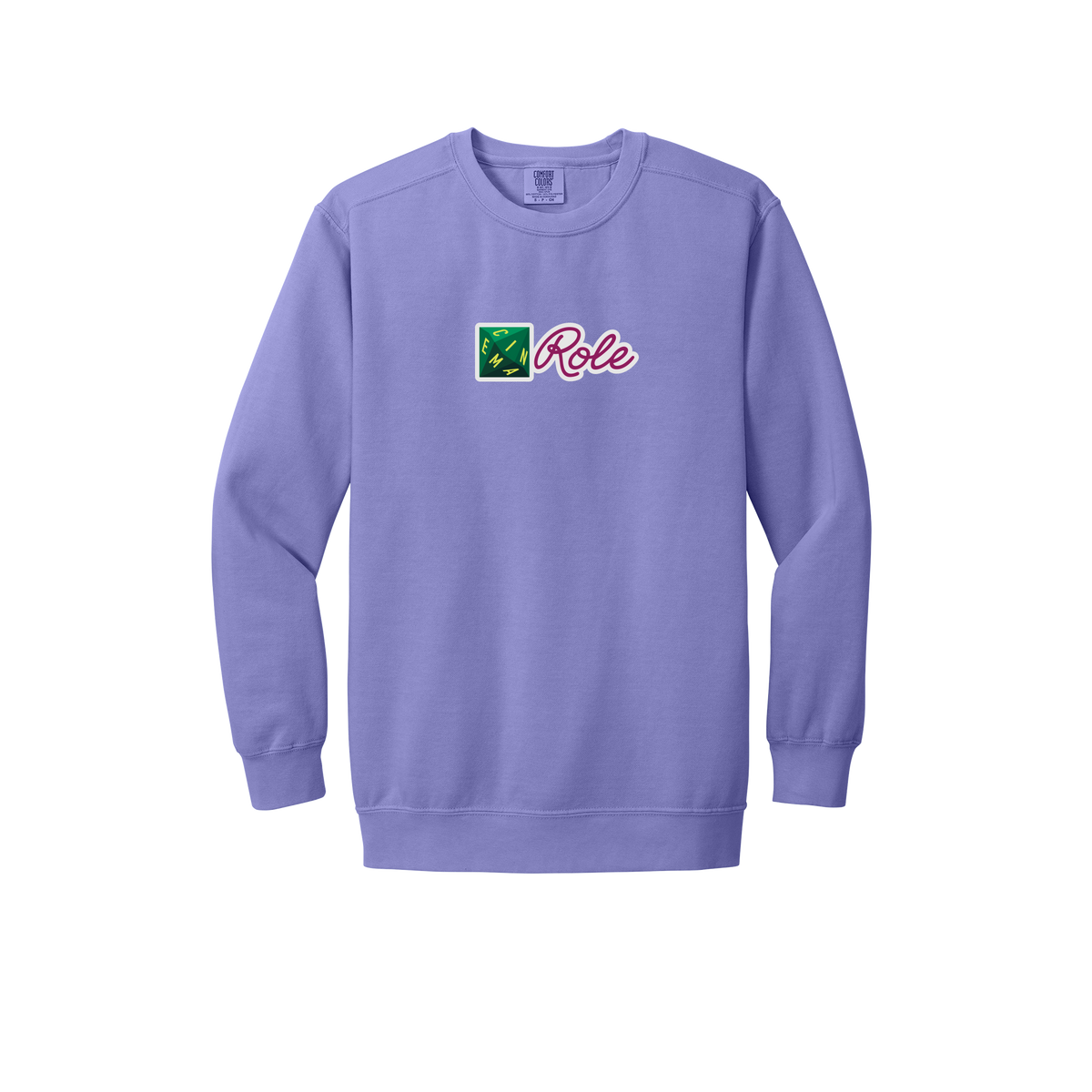 cinemarole-premium-comfort-crewneck-dtf-front-1566-violet-flat-front