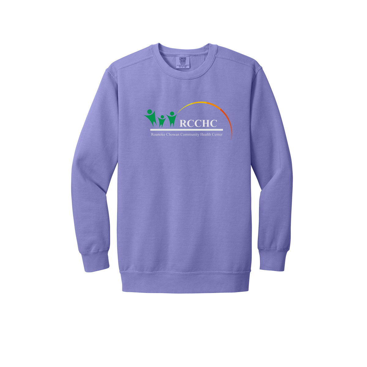 rcchc-premium-clinic-comfort-crewneck-dtf-front-1566-violet-flat-front