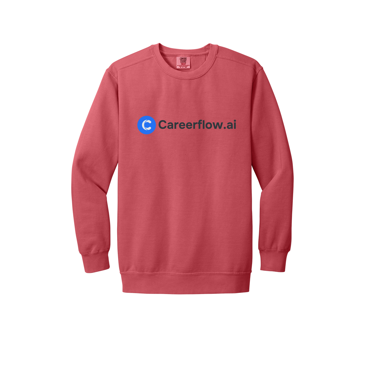 careerflow-premium-comfort-crewneck-dtf-front-1566-watermelon-flat-front