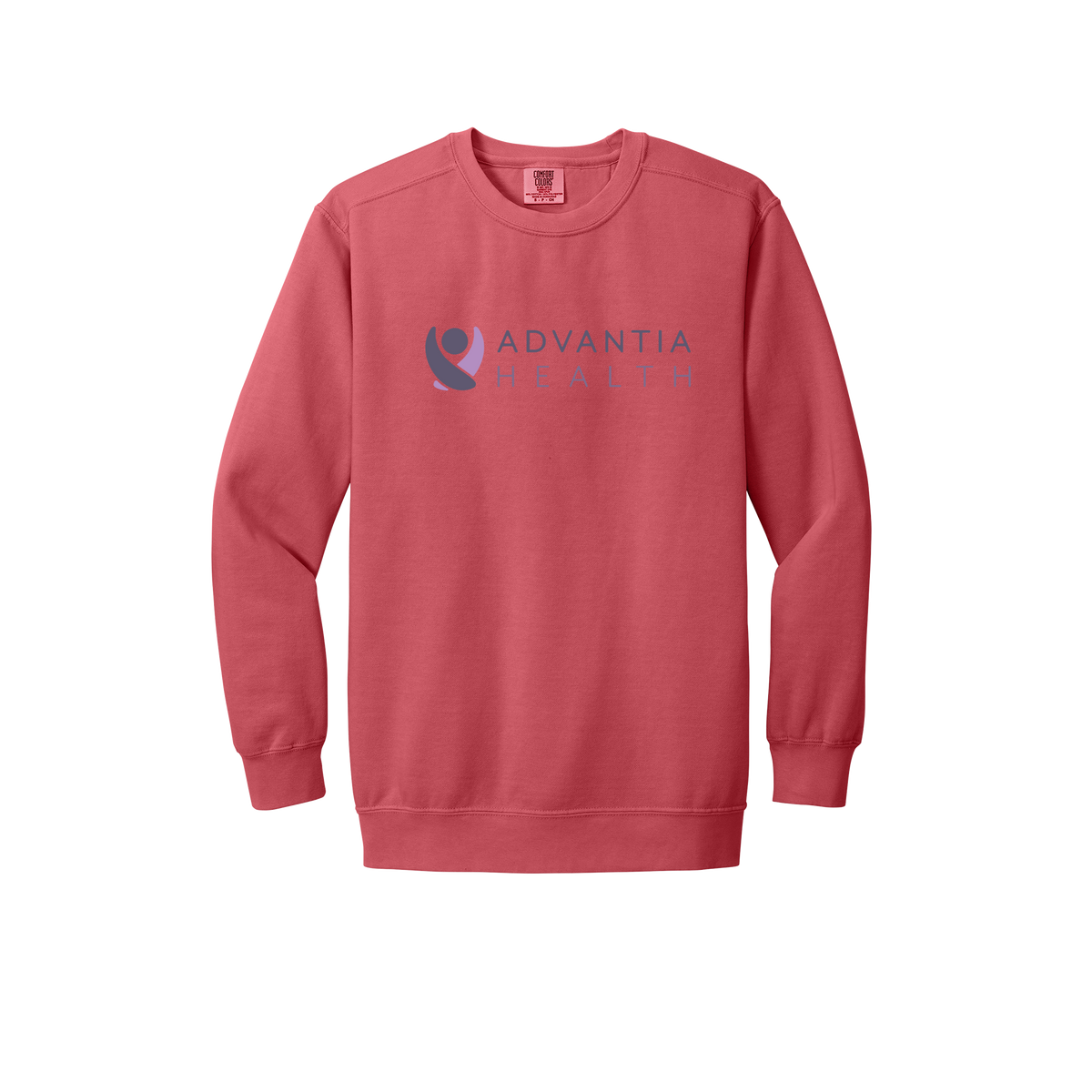 advantiahealth-premium-clinic-comfort-crewneck-dtf-front-1566-watermelon-flat-front