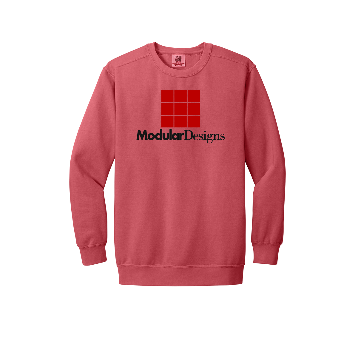 modulardesignsflooring-premium-comfort-crewneck-dtf-front-1566-watermelon-flat-front