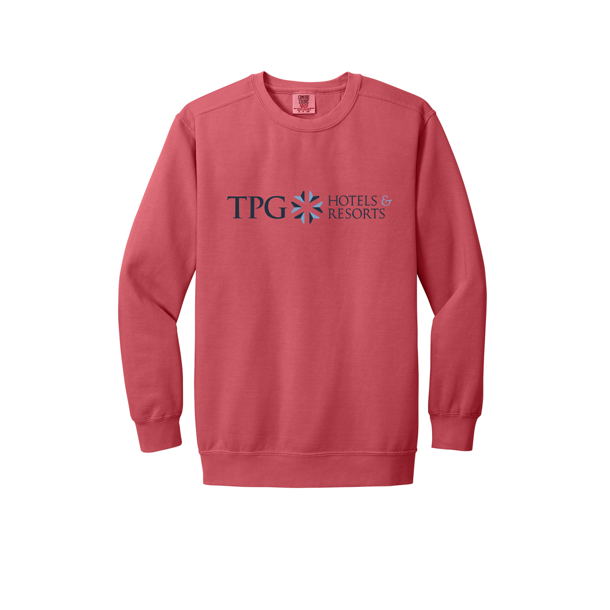 tpghotelsandresorts-premium-comfort-crewneck-dtf-front-1566-watermelon-flat-front