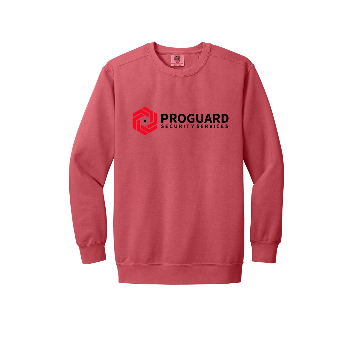 proguardsecurityservices-premium-comfort-crewneck-dtf-front-1566-watermelon-flat-front