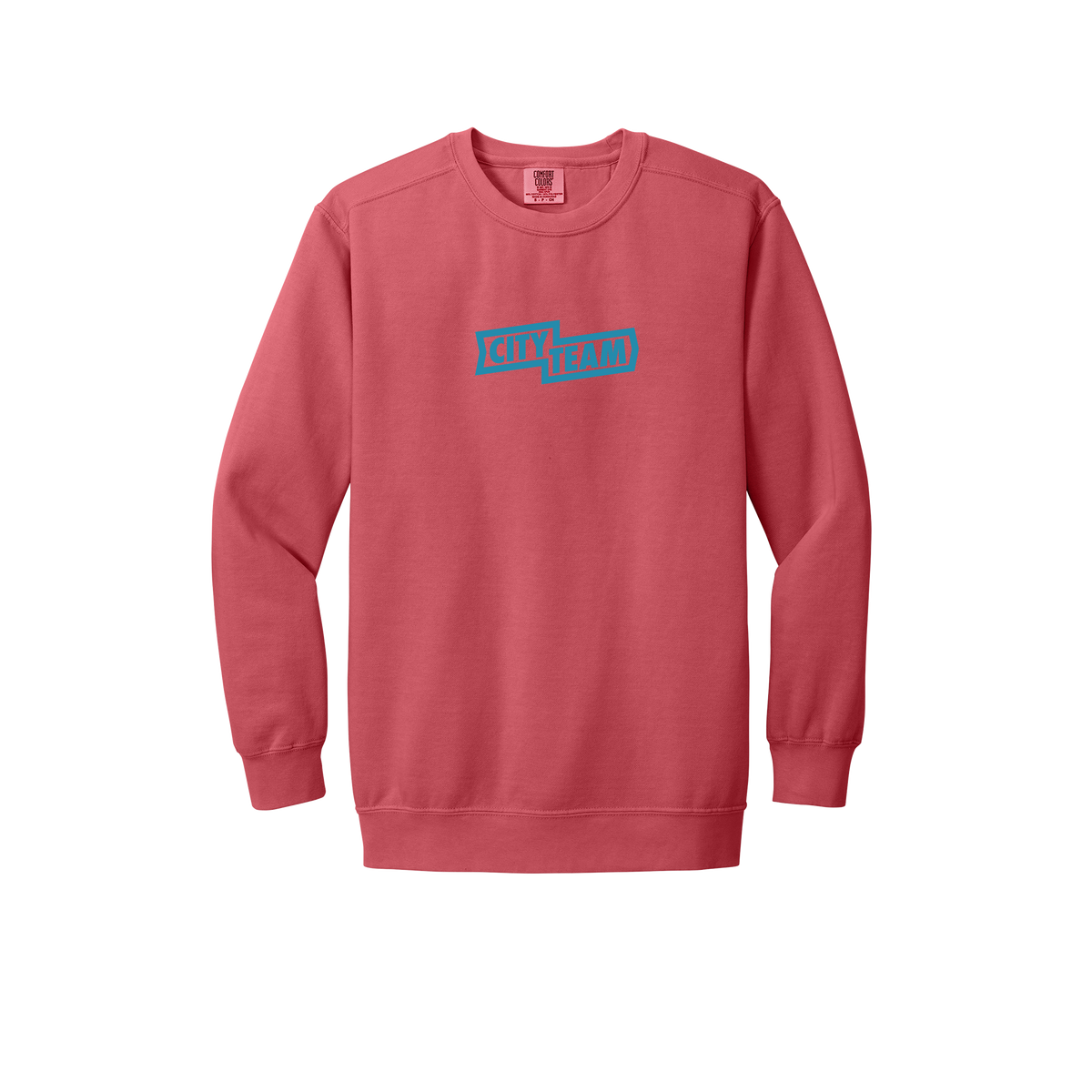 cityteam-premium-comfort-crewneck-dtf-front-1566-watermelon-flat-front
