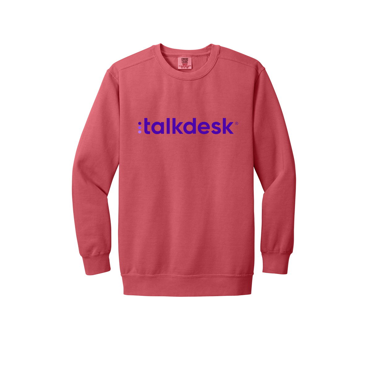 talkdesk-premium-comfort-crewneck-dtf-front-1566-watermelon-flat-front
