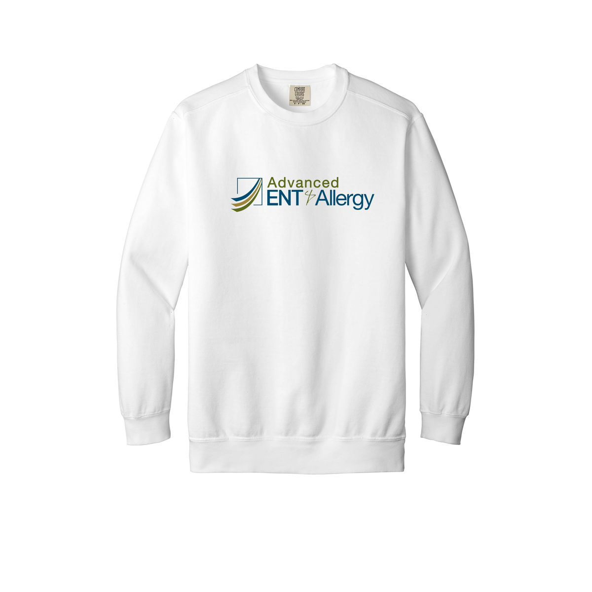 advancedentandallergy-premium-clinic-comfort-crewneck-dtf-front-1566-white-flat-front