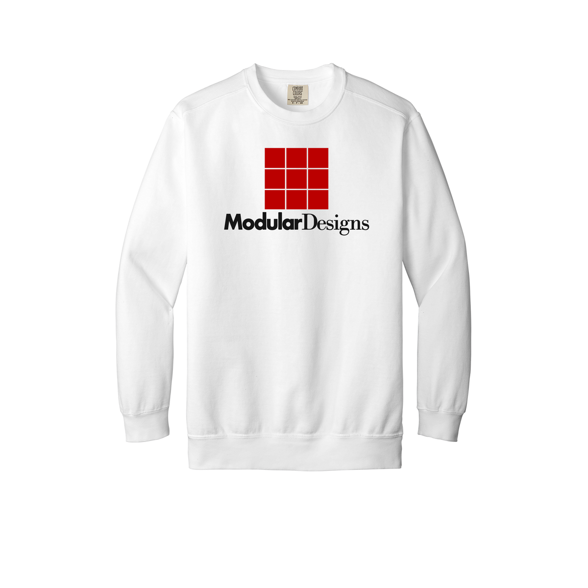 modulardesignsflooring-premium-comfort-crewneck-dtf-front-1566-white-flat-front