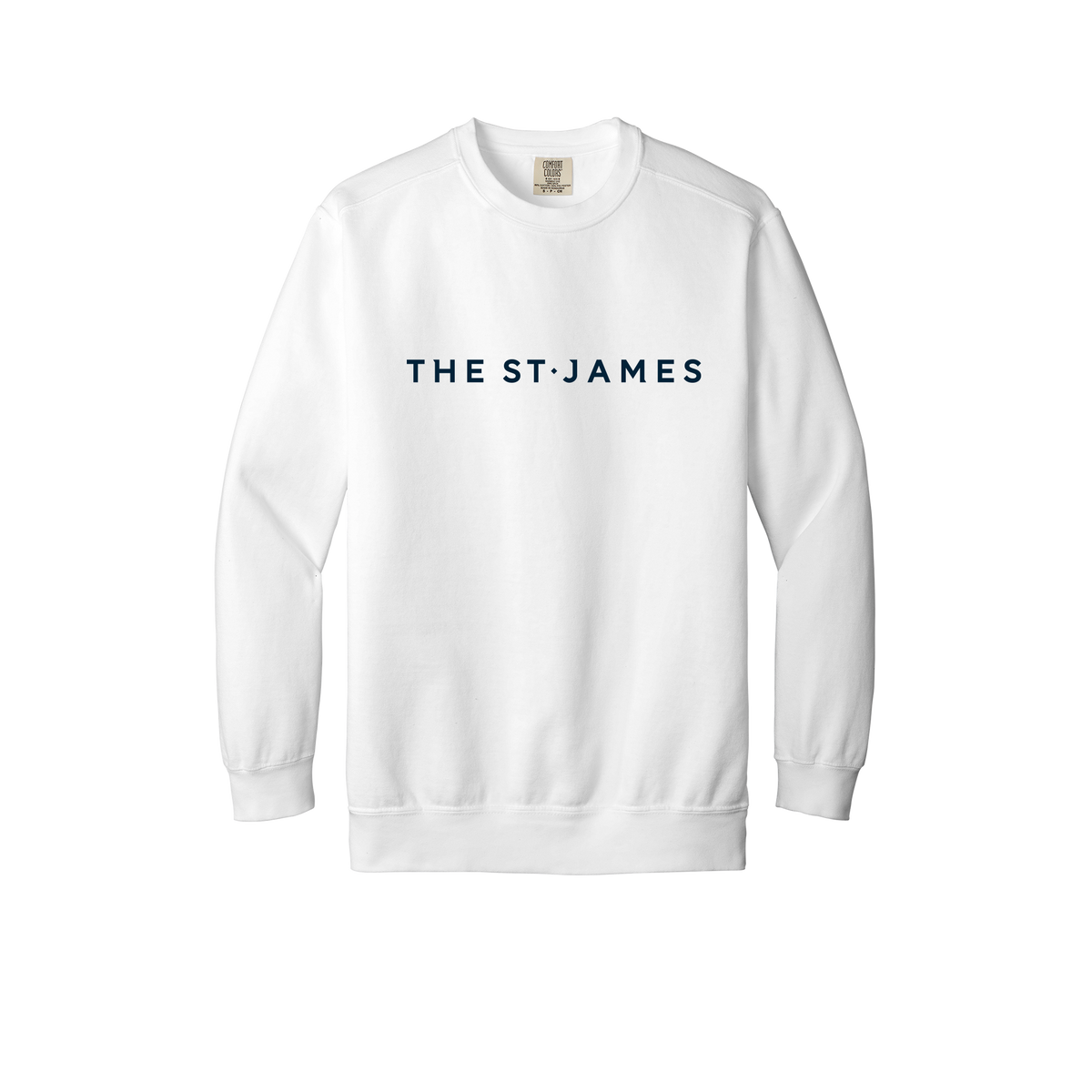 thestjames-premium-comfort-crewneck-dtf-front-1566-white-flat-front