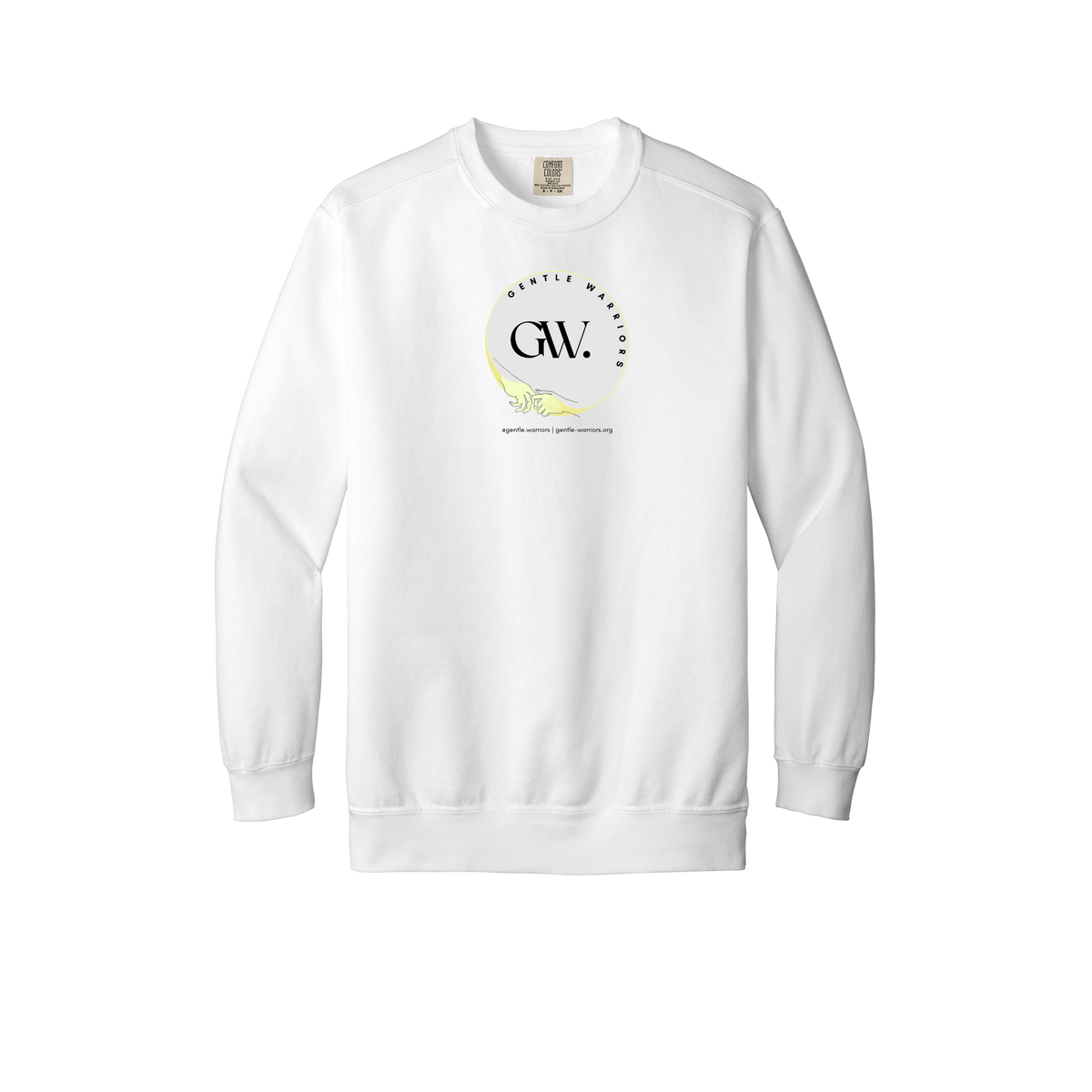 gentle-warriors-premium-comfort-crewneck-dtf-front-1566-white-flat-front