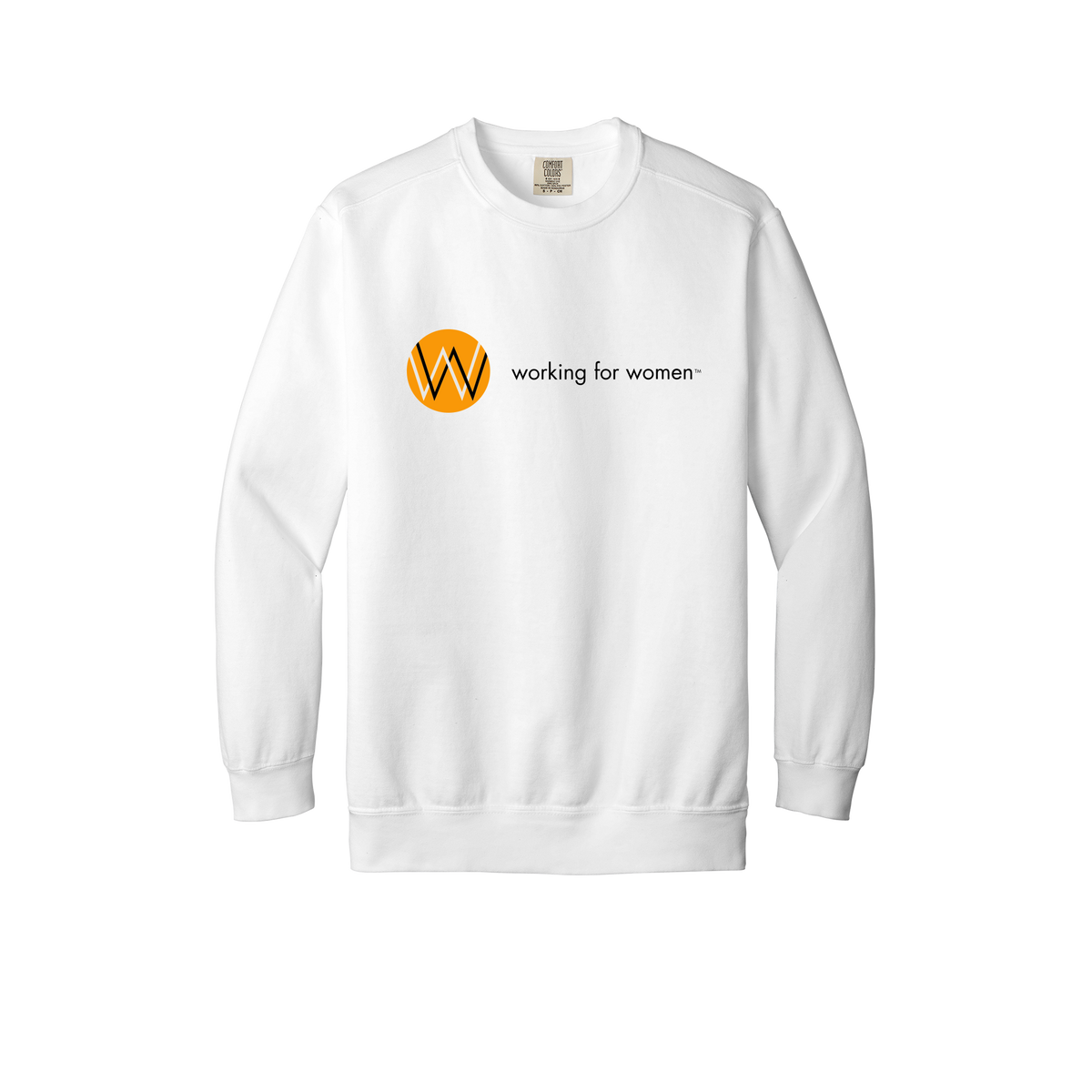 workingforwomen-premium-comfort-crewneck-dtf-front-1566-white-flat-front