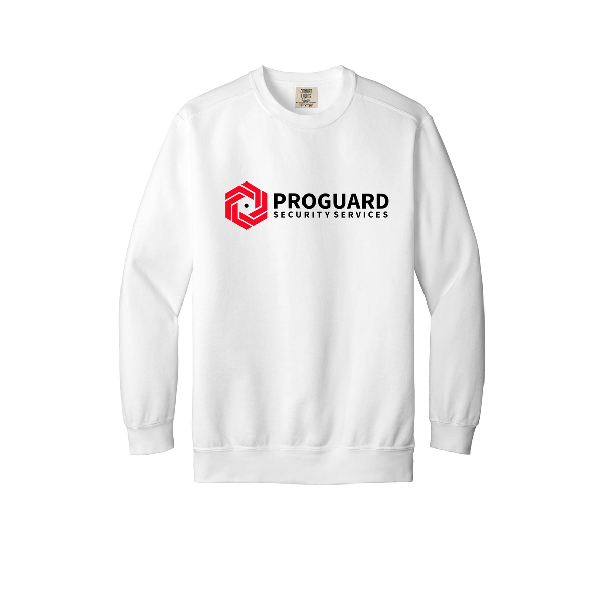 proguardsecurityservices-premium-comfort-crewneck-dtf-front-1566-white-flat-front