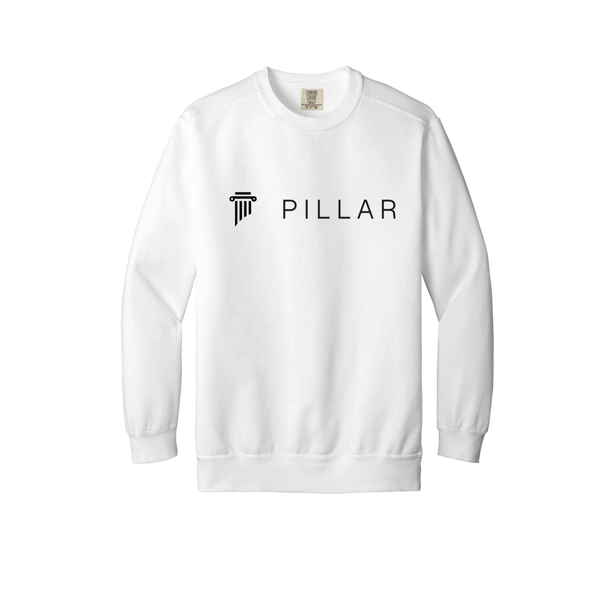 pillar-premium-comfort-crewneck-dtf-front-1566-white-flat-front