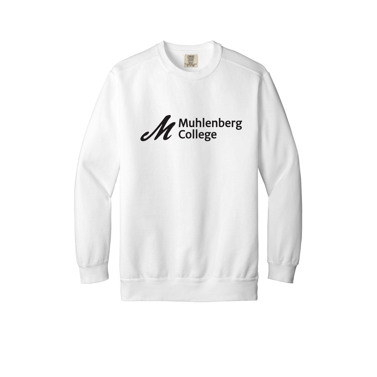 muhlenberg-premium-comfort-crewneck-dtf-front-1566-white-flat-front