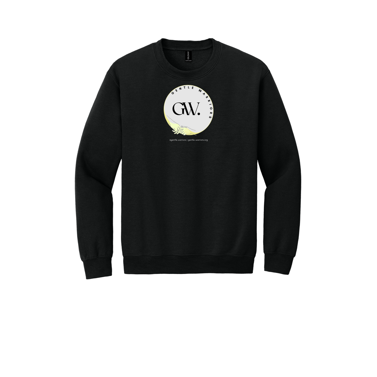 gentle-warriors-comfort-crewneck-dtf-front-18000-black-flat-front
