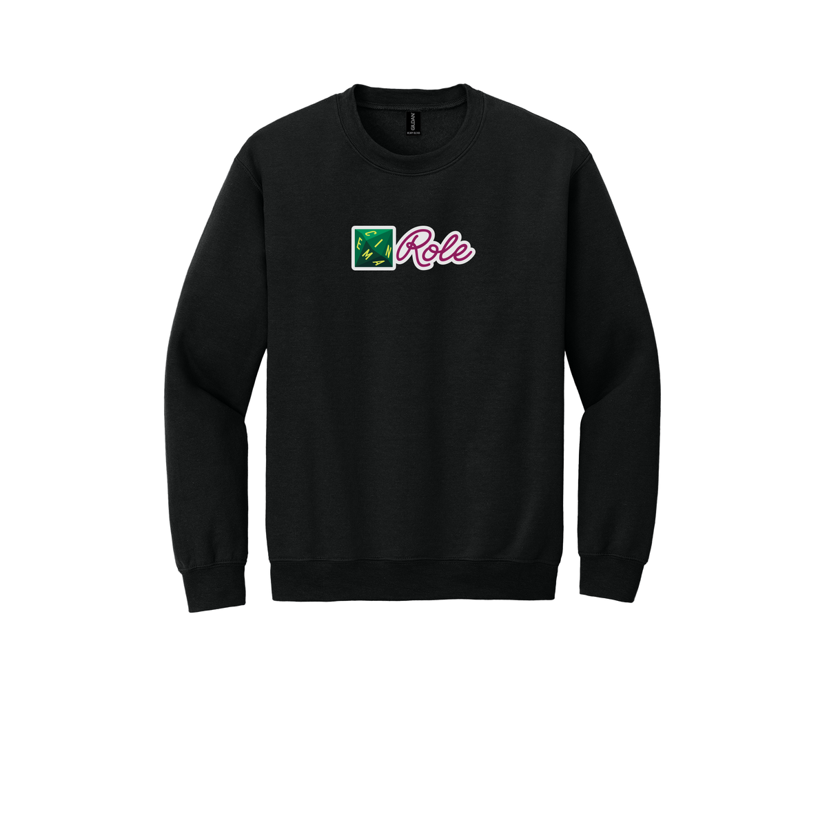 cinemarole-comfort-crewneck-dtf-front-18000-black-flat-front