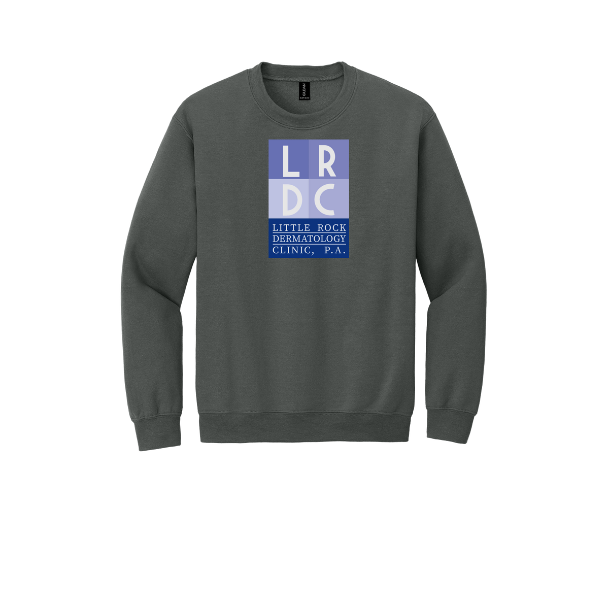littlerockdermatology-clinic-comfort-crewneck-dtf-front-18000-charcoal-flat-front