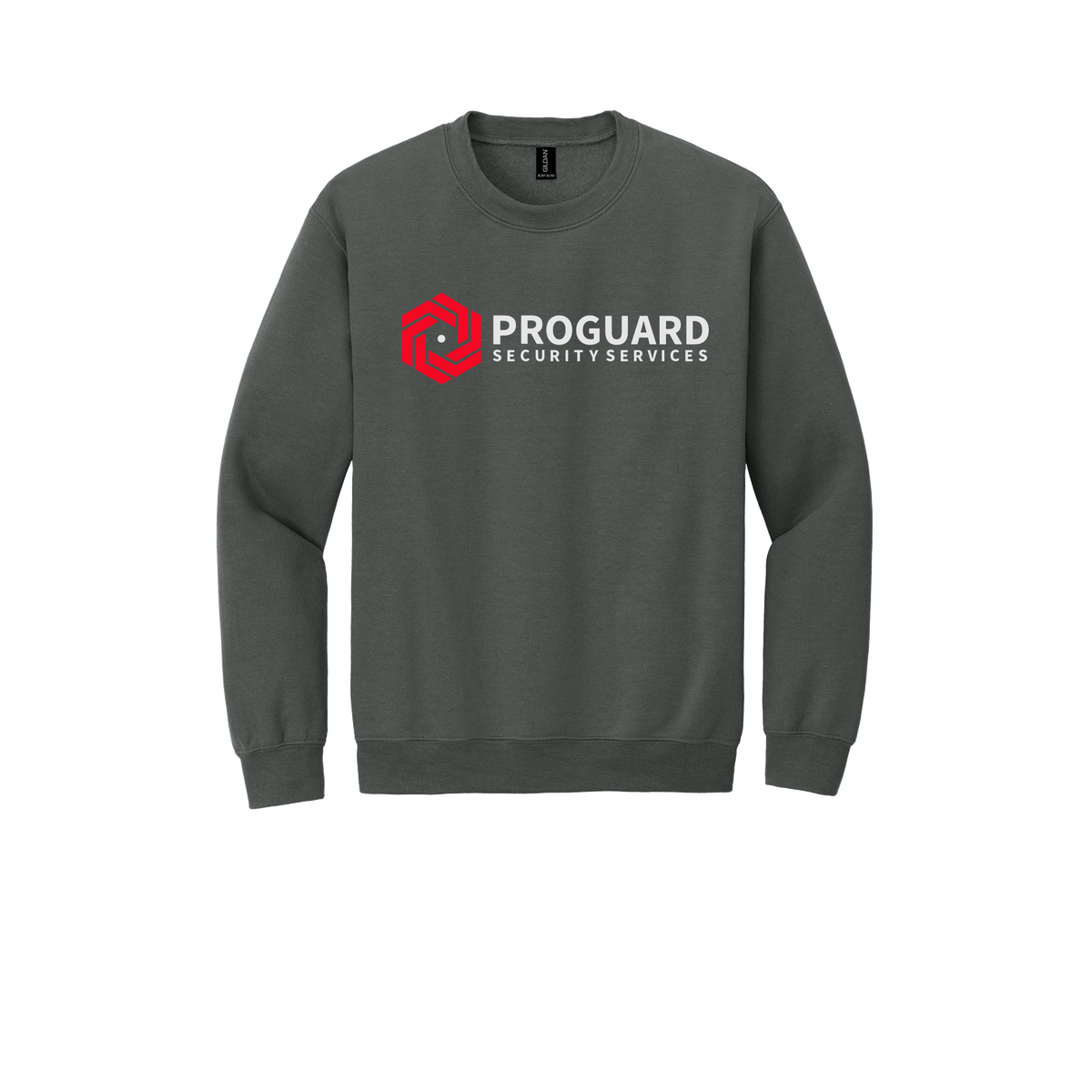 proguardsecurityservices-comfort-crewneck-dtf-front-18000-charcoal-flat-front