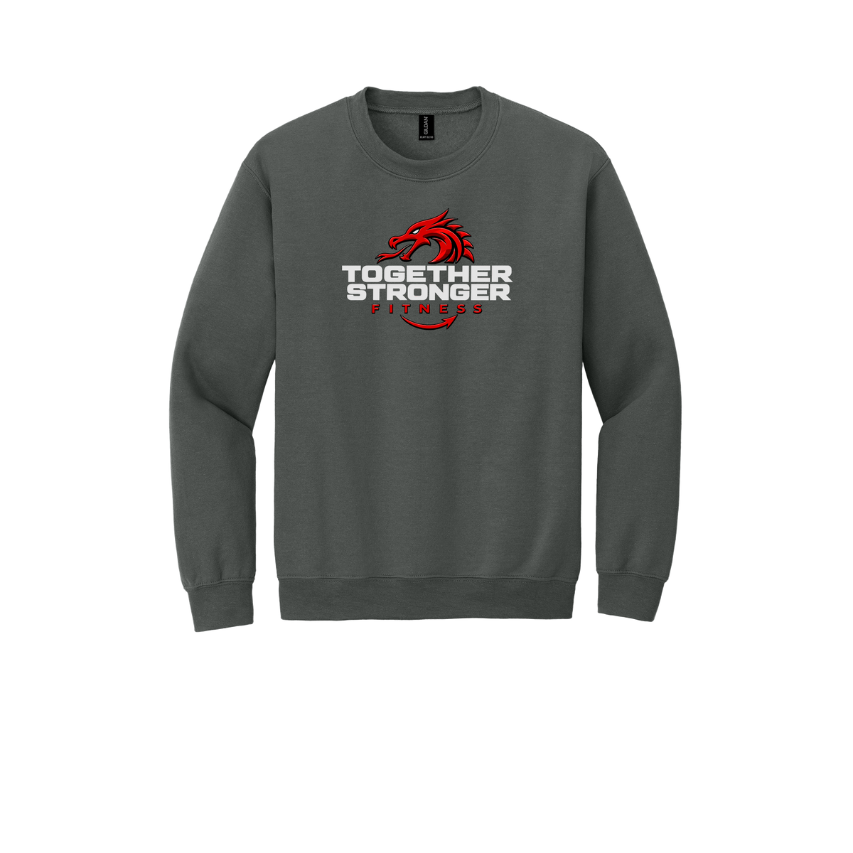 togetherstrongerfitness-comfort-crewneck-dtf-front-18000-charcoal-flat-front