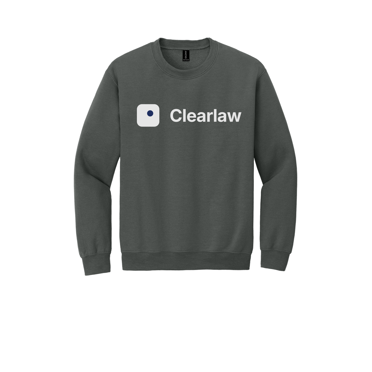 clearlaw-comfort-crewneck-dtf-front-18000-charcoal-flat-front