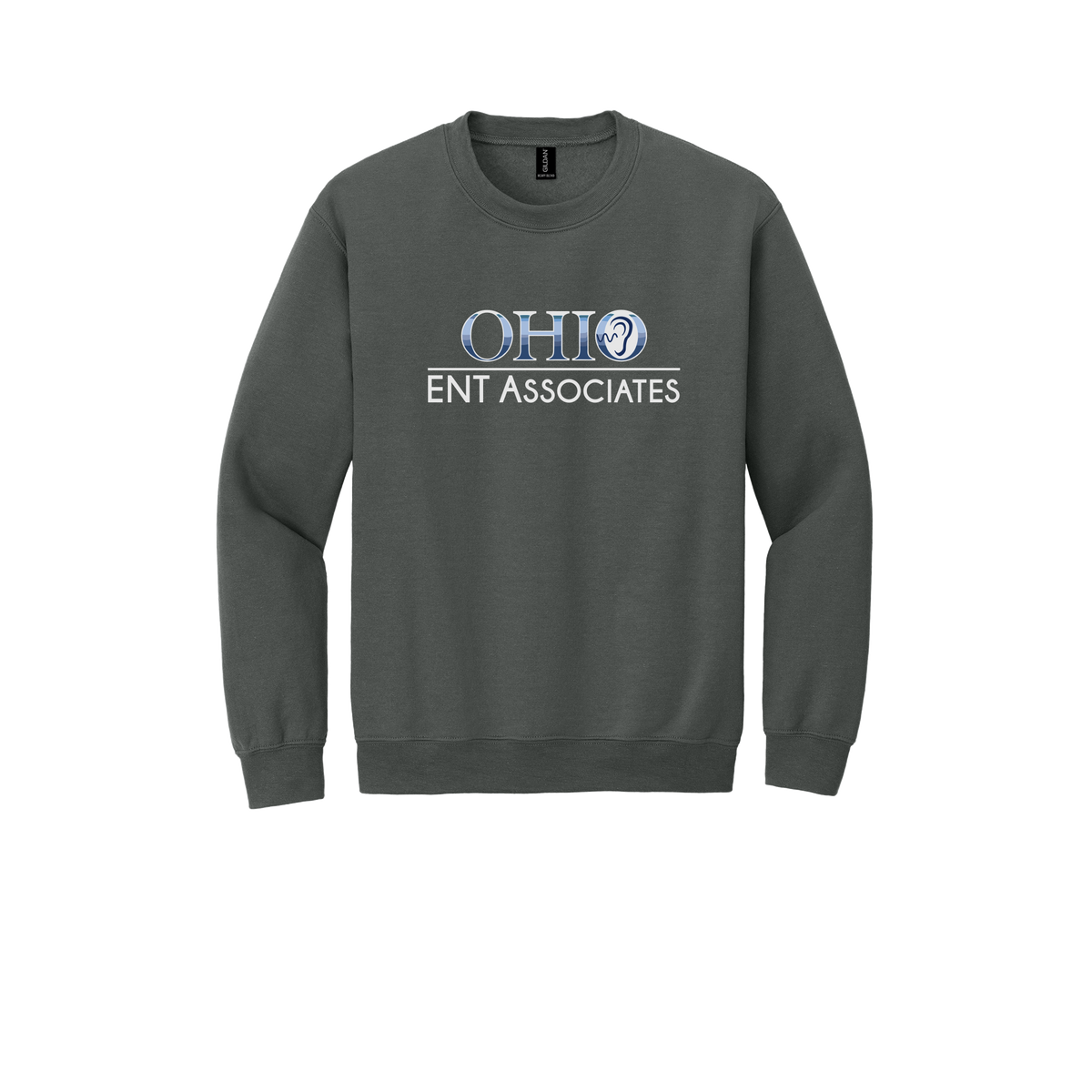 ohioentaudiology-clinic-comfort-crewneck-dtf-front-18000-charcoal-flat-front