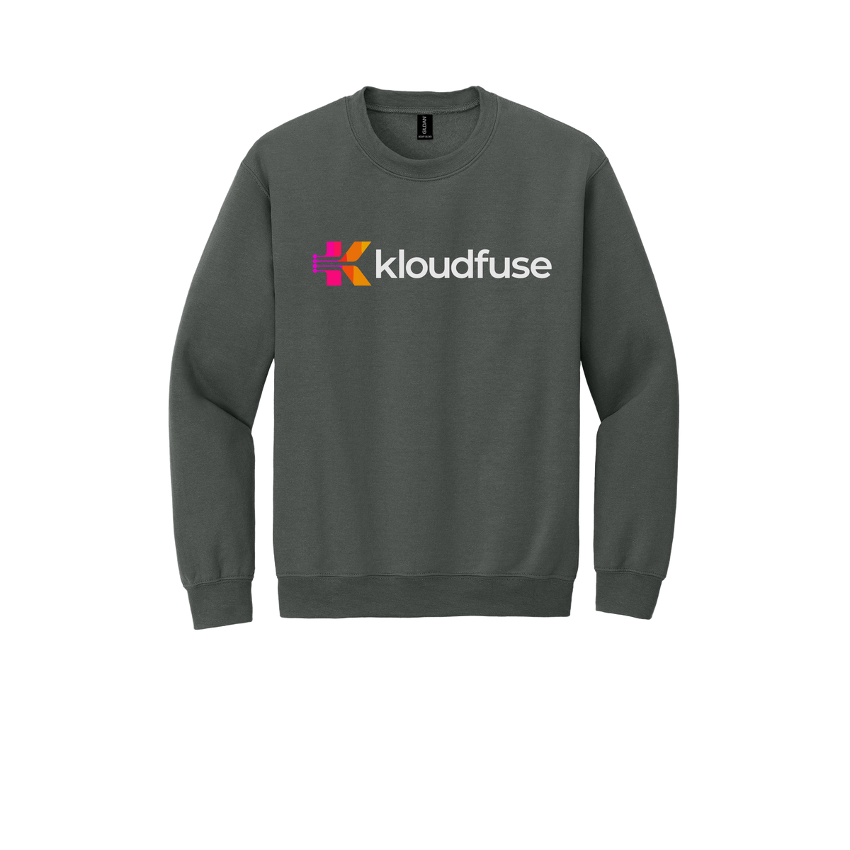 kloudfuse-comfort-crewneck-dtf-front-18000-charcoal-flat-front