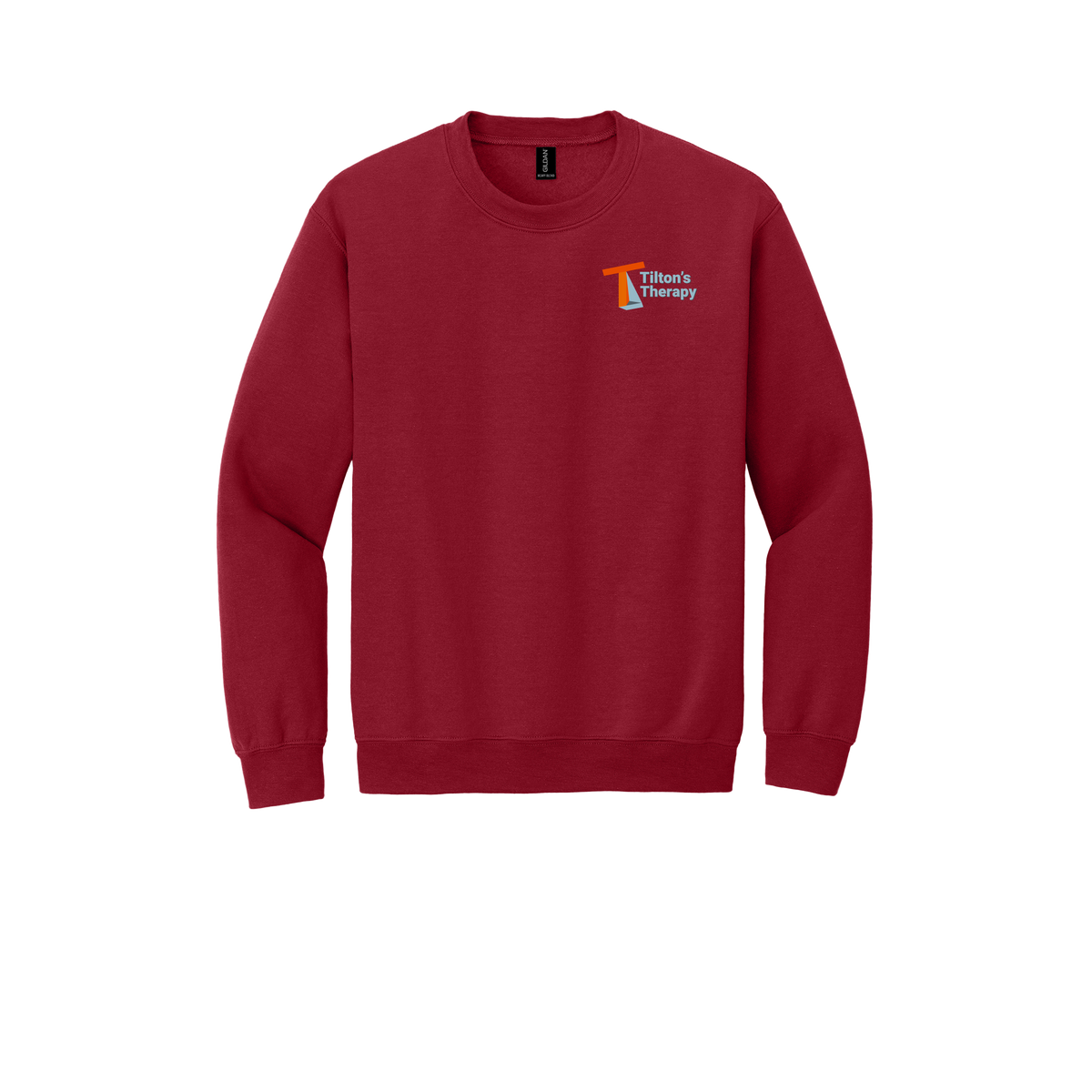 tiltonstherapy-comfort-crewneck-dtf-leftchest-18000-cherryred-flat-front