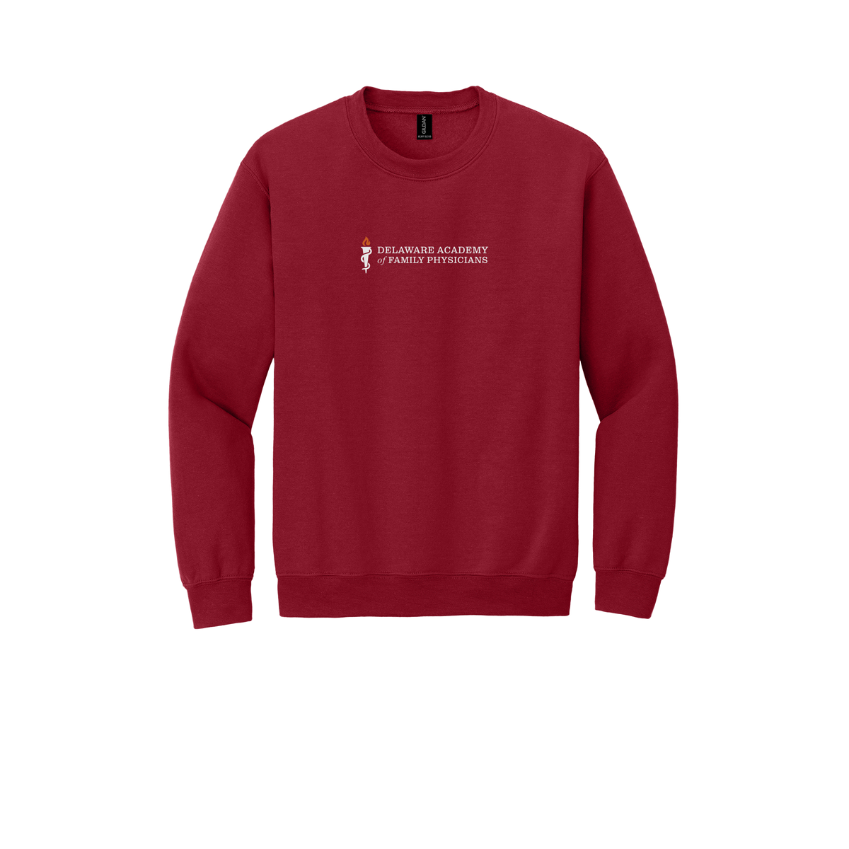 delfamdoc-clinic-comfort-crewneck-dtf-front-18000-cherryred-flat-front