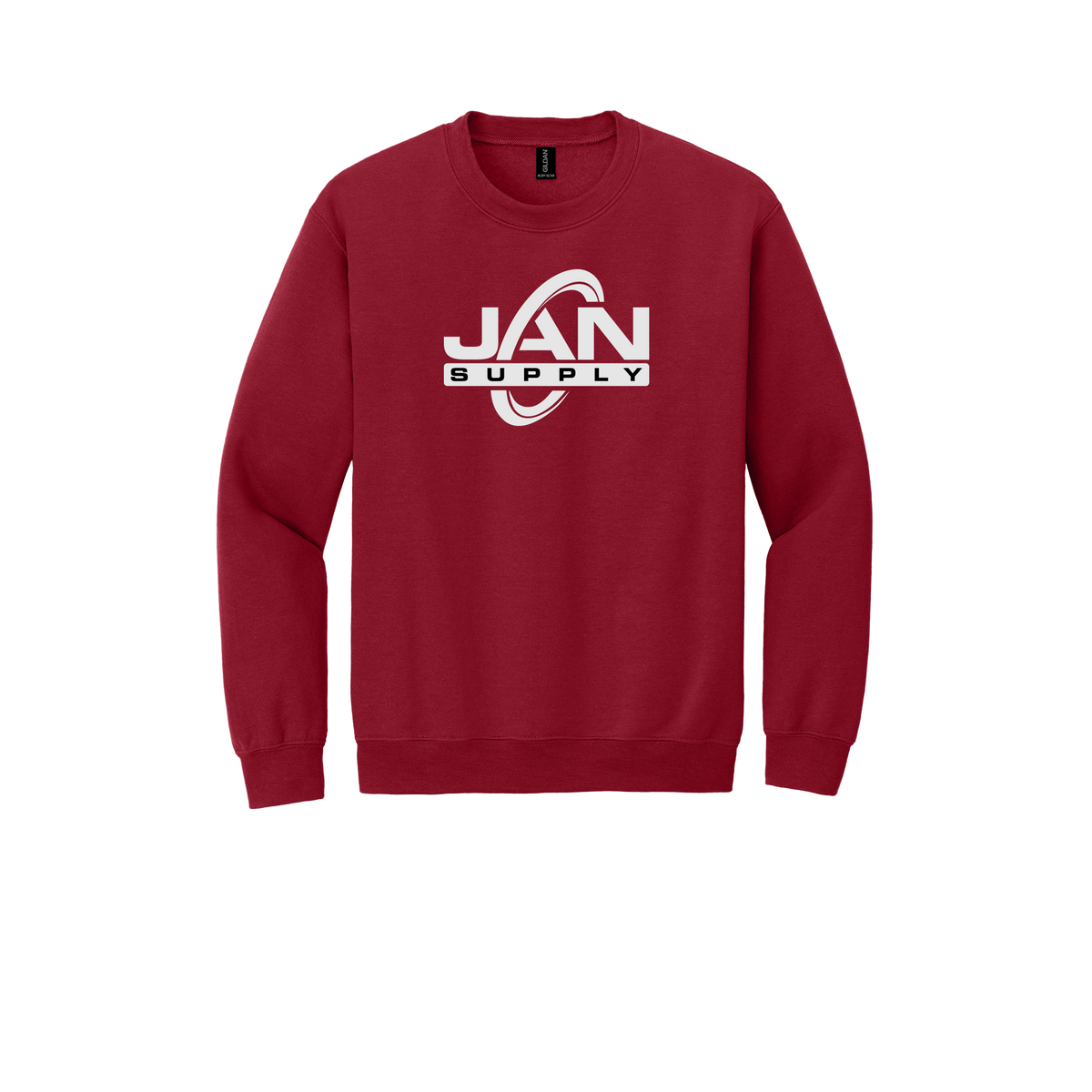 jan-pro-comfort-crewneck-dtf-front-18000-cherryred-flat-front