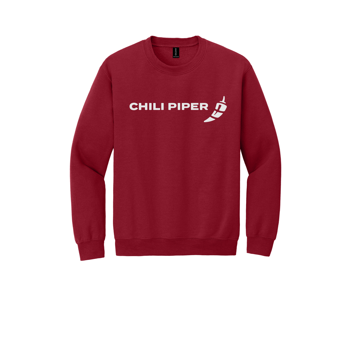 chilipiper-comfort-crewneck-dtf-front-18000-cherryred-flat-front