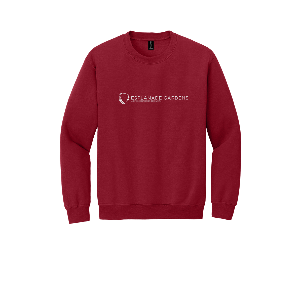 esplanadeseniorcampus-clinic-comfort-crewneck-dtf-front-18000-cherryred-flat-front