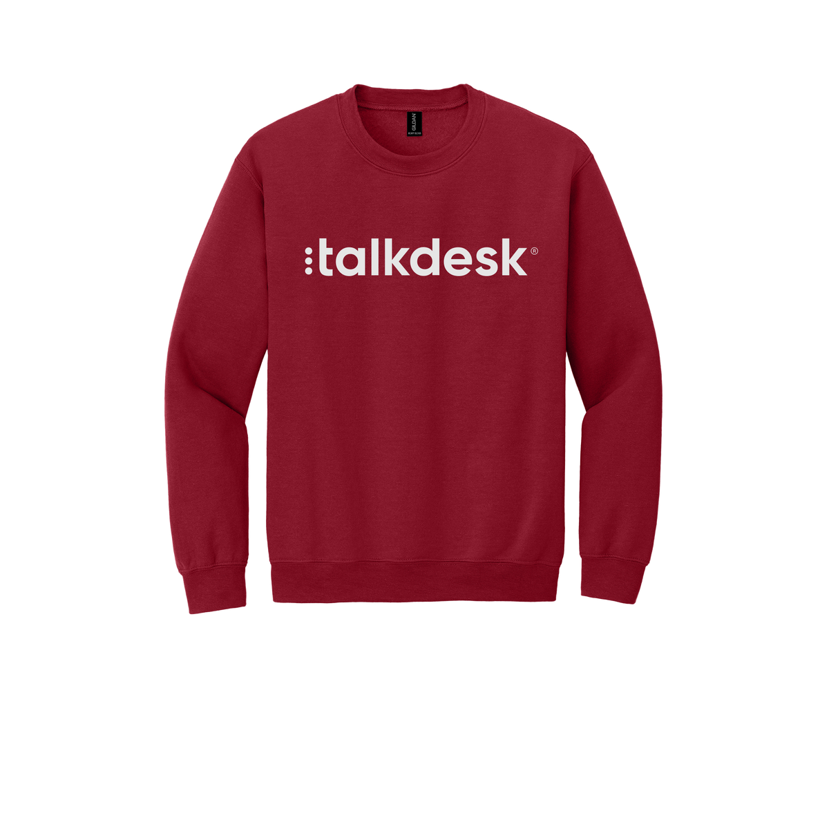 talkdesk-comfort-crewneck-dtf-front-18000-cherryred-flat-front