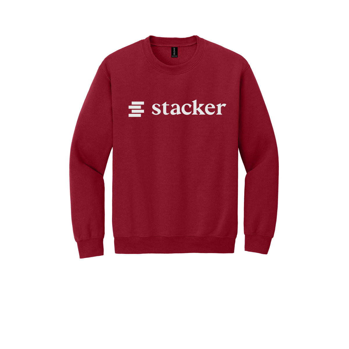 stacker-comfort-crewneck-dtf-front-18000-cherryred-flat-front