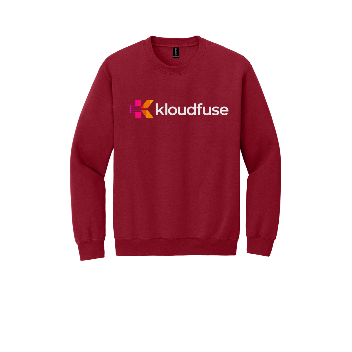 kloudfuse-comfort-crewneck-dtf-front-18000-cherryred-flat-front