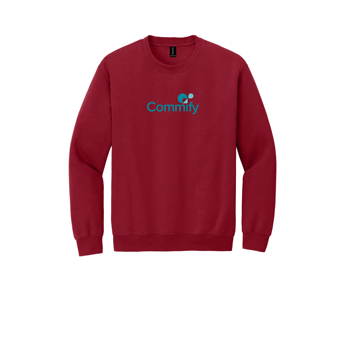 commify-comfort-crewneck-dtf-front-18000-cherryred-flat-front