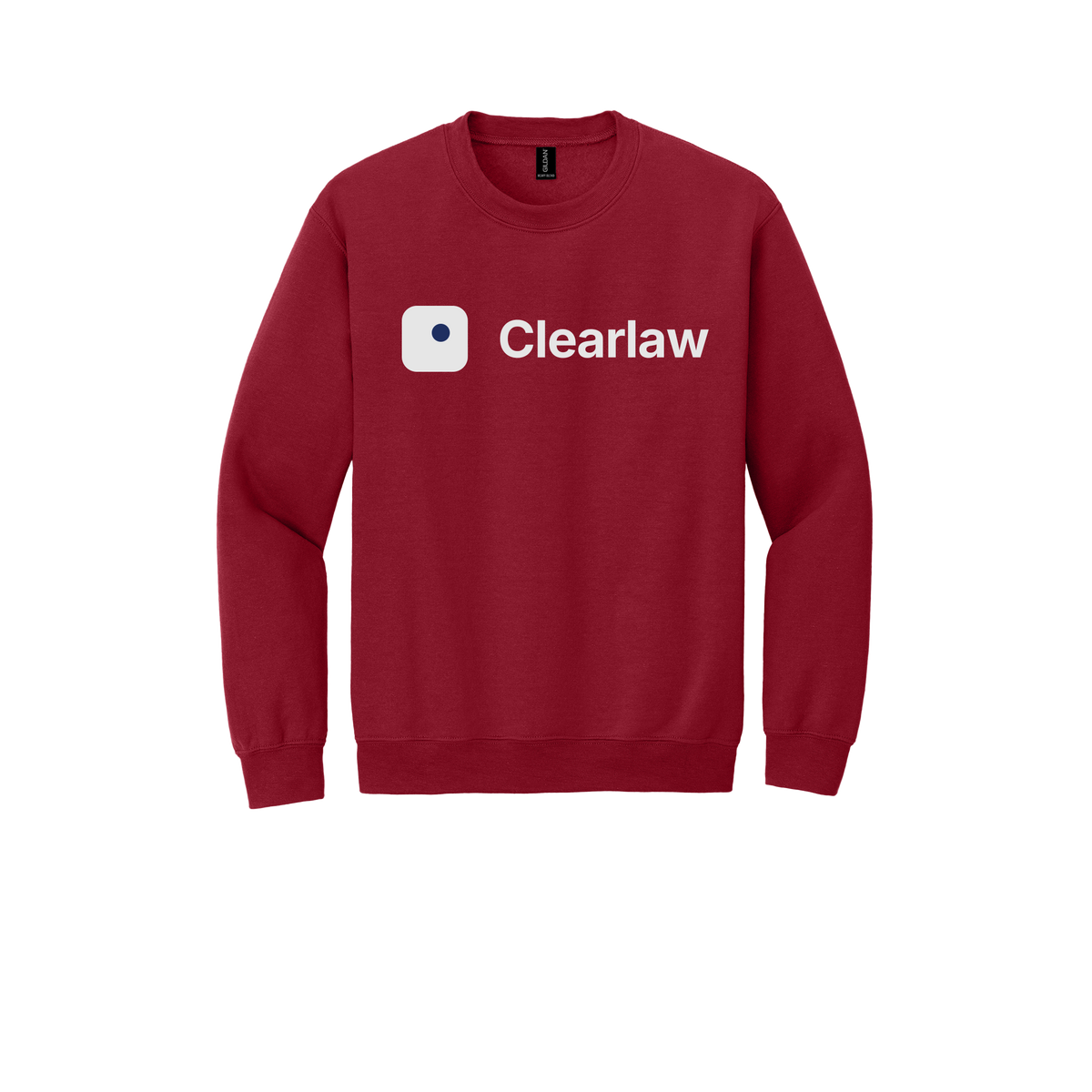 clearlaw-comfort-crewneck-dtf-front-18000-cherryred-flat-front