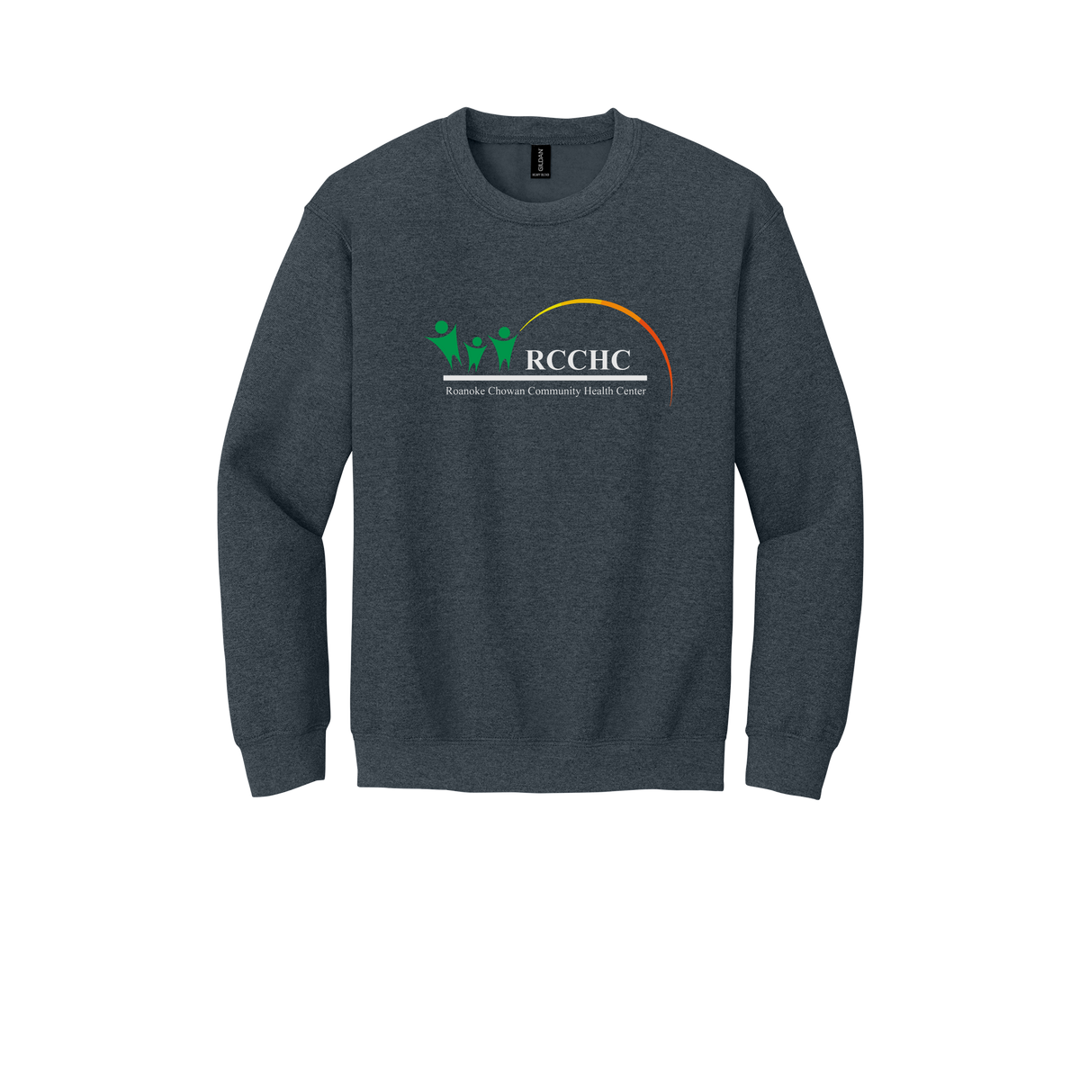 rcchc-clinic-comfort-crewneck-dtf-front-18000-darkheather-flat-front
